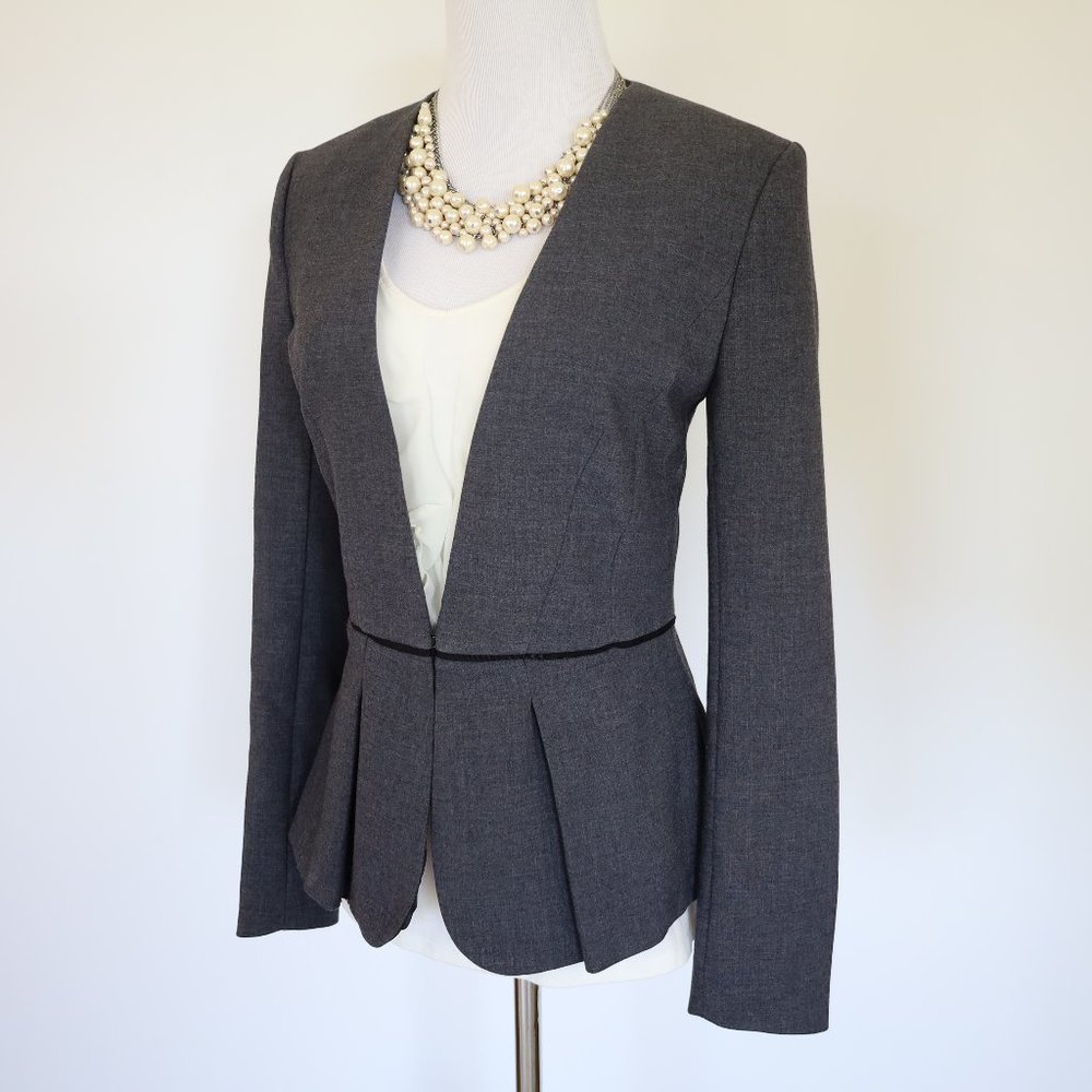 H&M Dark Gray Peplum Blazer
